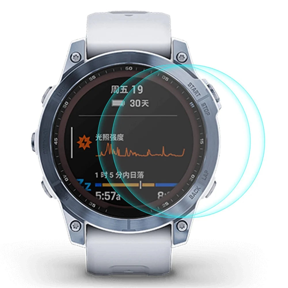 ENKAY HAT PRINCE 2Pcs/Set for Garmin Fenix 7X 0.2mm 9H High-Alumina-Silicon HD Sensitive Touch Tempered Glass Film Screen Protector - 1