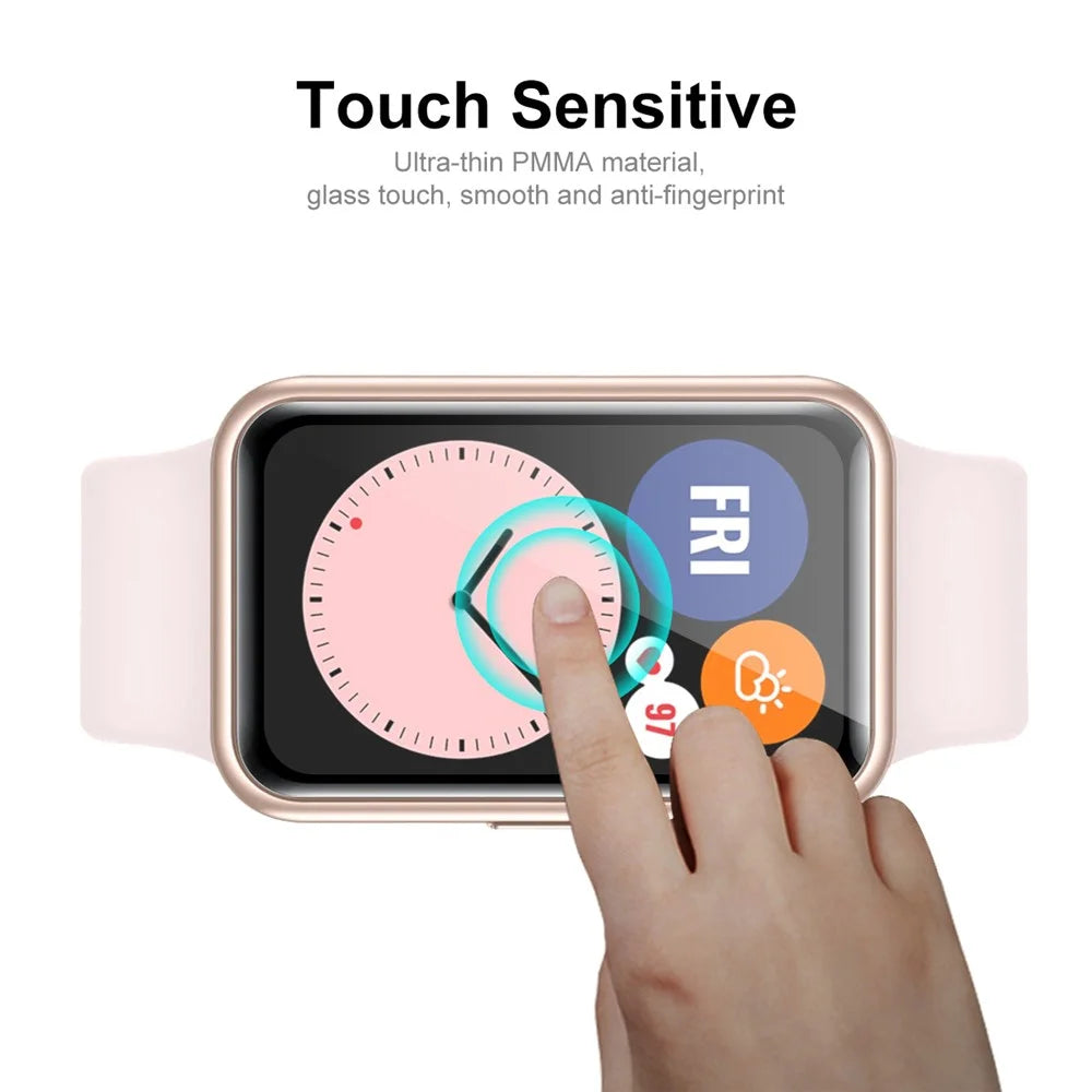 ENKAY HAT PRINCE 2Pcs/Set Screen Protector for Huawei Watch Fit mini, 3D Curved Soft PC Edge + PMMA Anti-Scratch High Transparency Watch Film Protector Sticker - 4