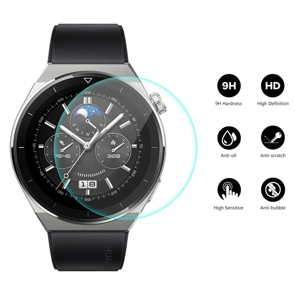 ENKAY HAT PRINCE 2Pcs/Set for Huawei Watch GT 3 Pro 46mm High Aluminium-silicon Glass Anti-explosion Film 0.2mm 9H HD Tempered Glass Screen Protector - 2
