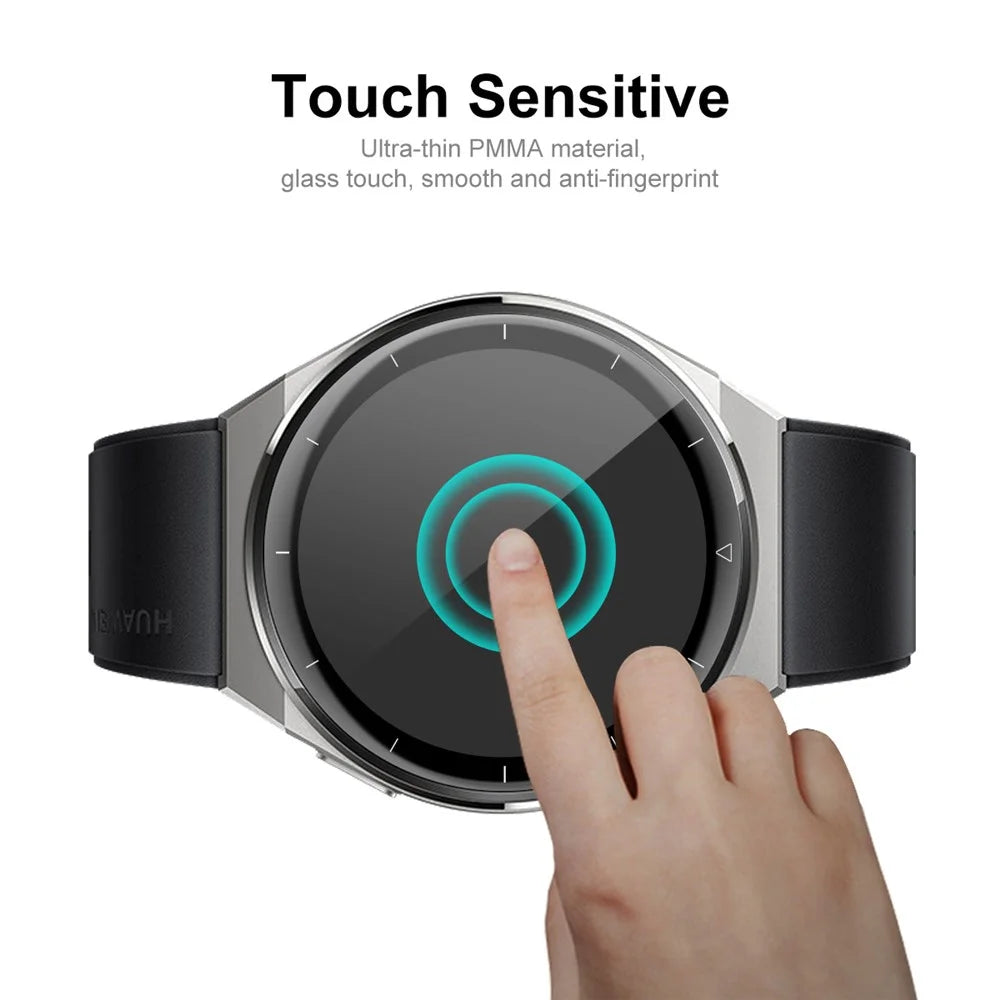 ENKAY HAT PRINCE 2Pcs/Set For Huawei Watch GT 3 Pro 46mm No Bubble Soft PC Edge Screen Protector, PMMA 3D Curved Full Covering HD Screen Film - 4