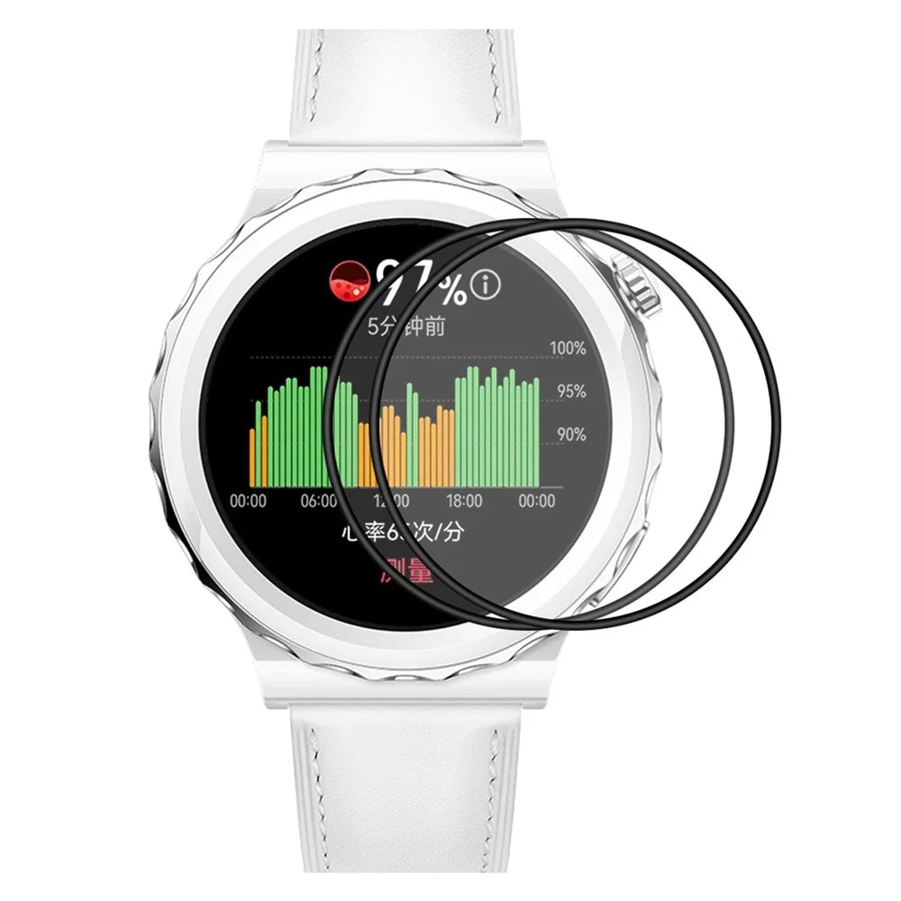 ENKAY HAT PRINCE 2Pcs/Set For Huawei Watch GT 3 Pro 43mm Sensitive Touch HD Soft PC Edge Screen Protector, PMMA 3D Curved Full Cover Screen Film - 1