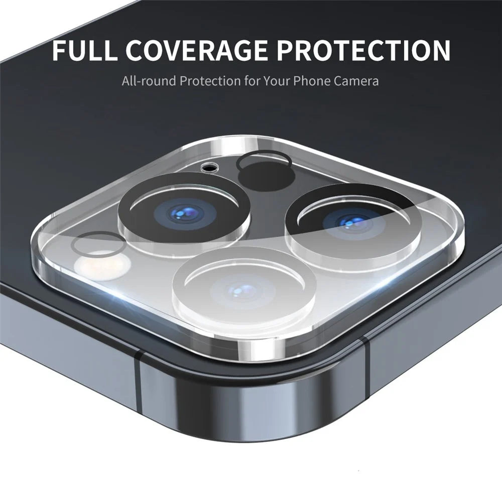 ENKAY HAT PRINCE 2Pcs / Set for iPhone 14 Pro 6.1 inch / 14 Pro Max 6.7 inch Camera Lens Protector Full Cover Tempered Glass Lens Film, Black Ring Version - 2