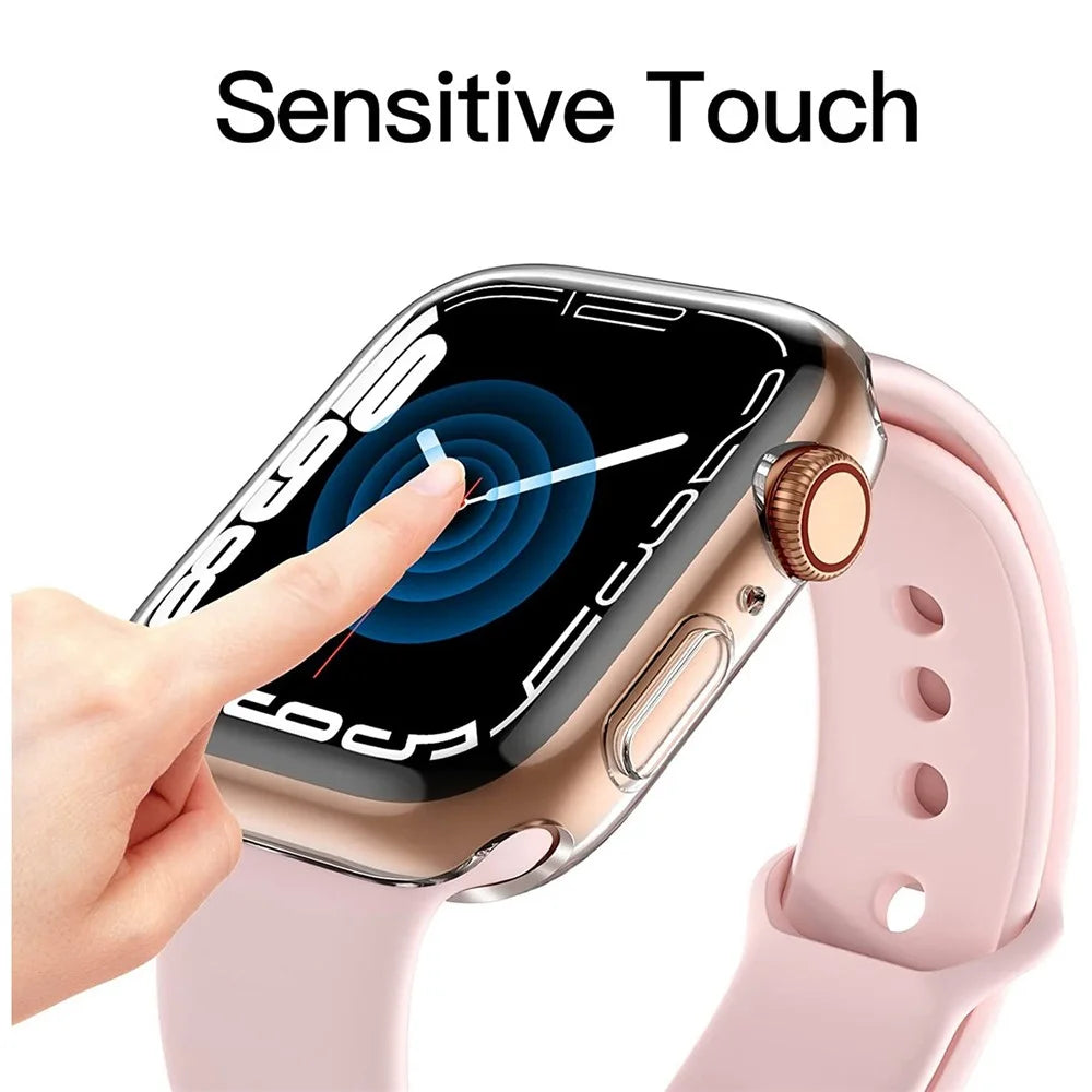 For Apple Watch SE3 / SE2 / SE1 /  6 / 5 / 4 44mm Transparent Watch Case Quick Release TPU Cover Shockproof Smart Watch Protective Case - 2