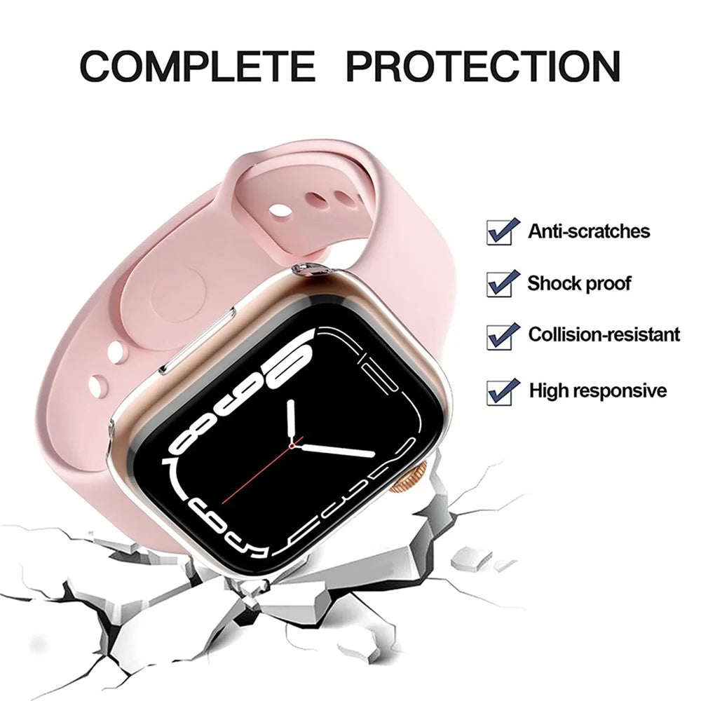 For Apple Watch SE3 / SE2 / SE1 /  6 / 5 / 4 44mm Transparent Watch Case Quick Release TPU Cover Shockproof Smart Watch Protective Case - 3