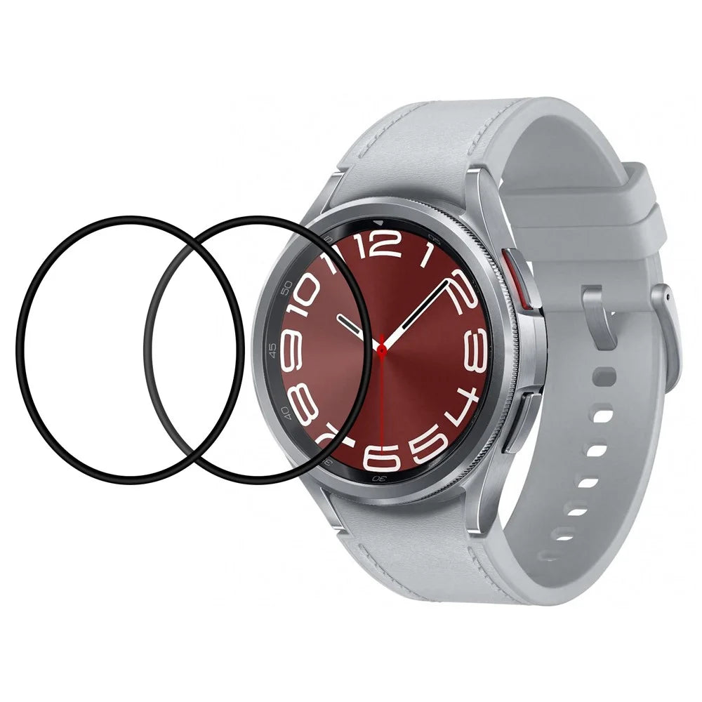 2Pcs / Pack For Samsung Galaxy Watch6 Classic 43mm Watch Screen Protector PMMA Ultra Clear Screen Film - 1
