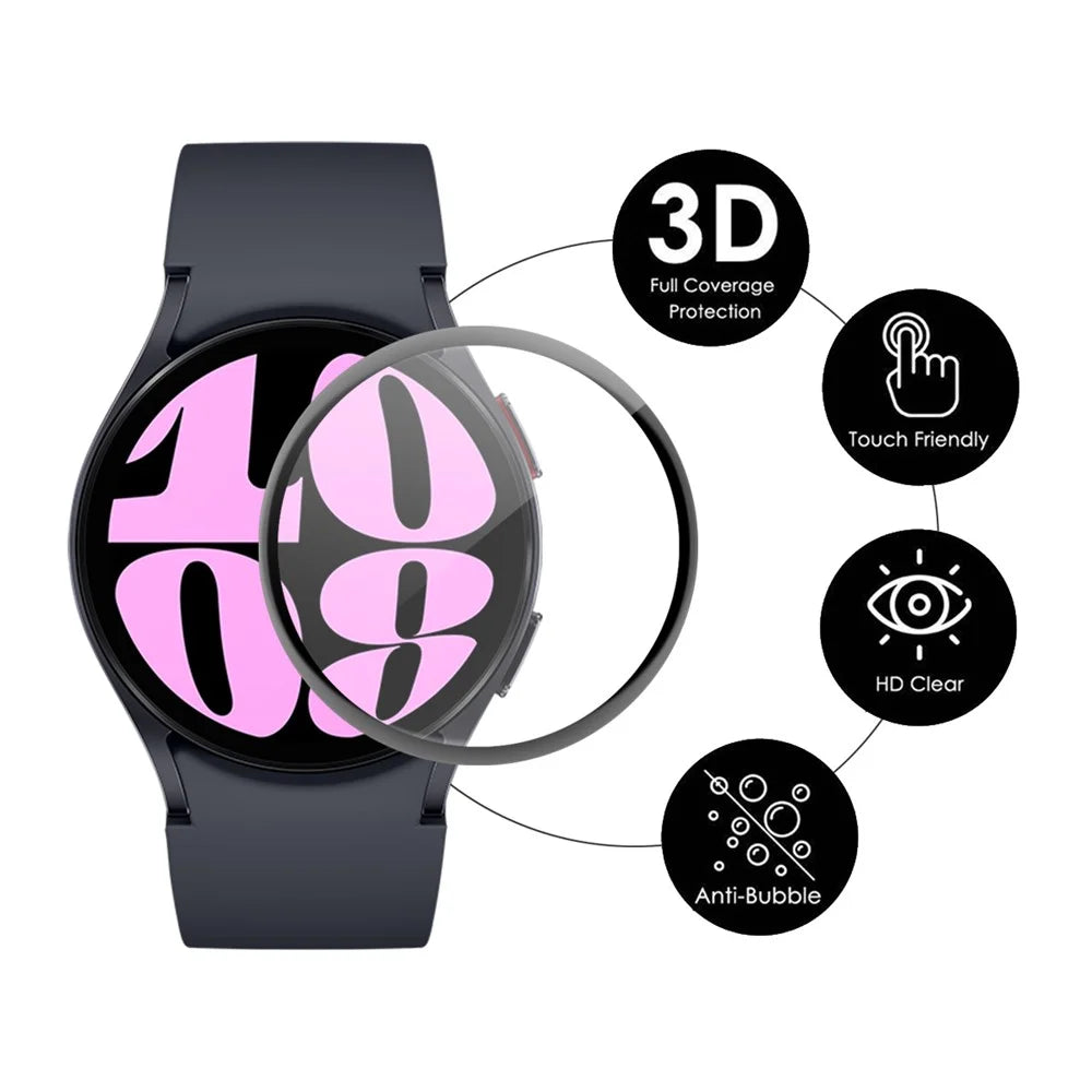 ENKAY HAT PRINCE 5Pcs Full Screen Protector for Samsung Galaxy Watch7 40mm / Watch6 40mm 3D Curved Soft PC Edge+PMMA Film - 2