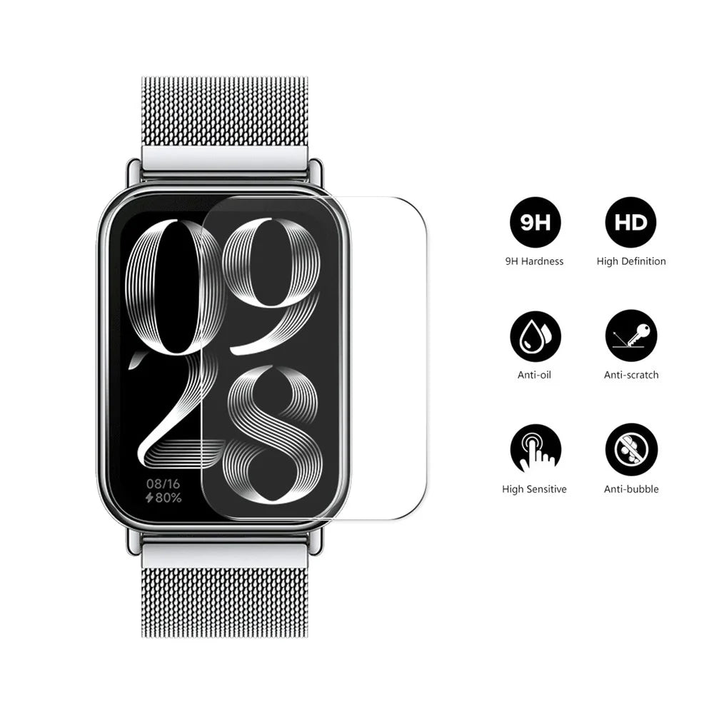 ENKAY HAT PRINCE 2Pcs for Xiaomi Smart Band 8 Pro Smart Watch Film 0.2mm 9H High Aluminum-silicon Glass HD Screen Protector - 2