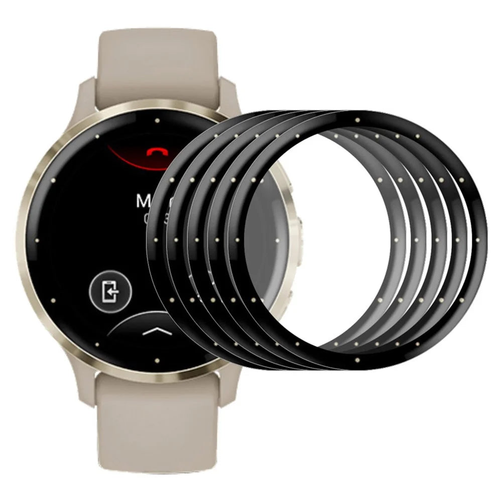 ENKAY HAT PRINCE 5Pcs For Garmin Venu 3S HD Clear Watch Film 3D Curved Soft PC Edge + PMMA Full Screen Protector - 1