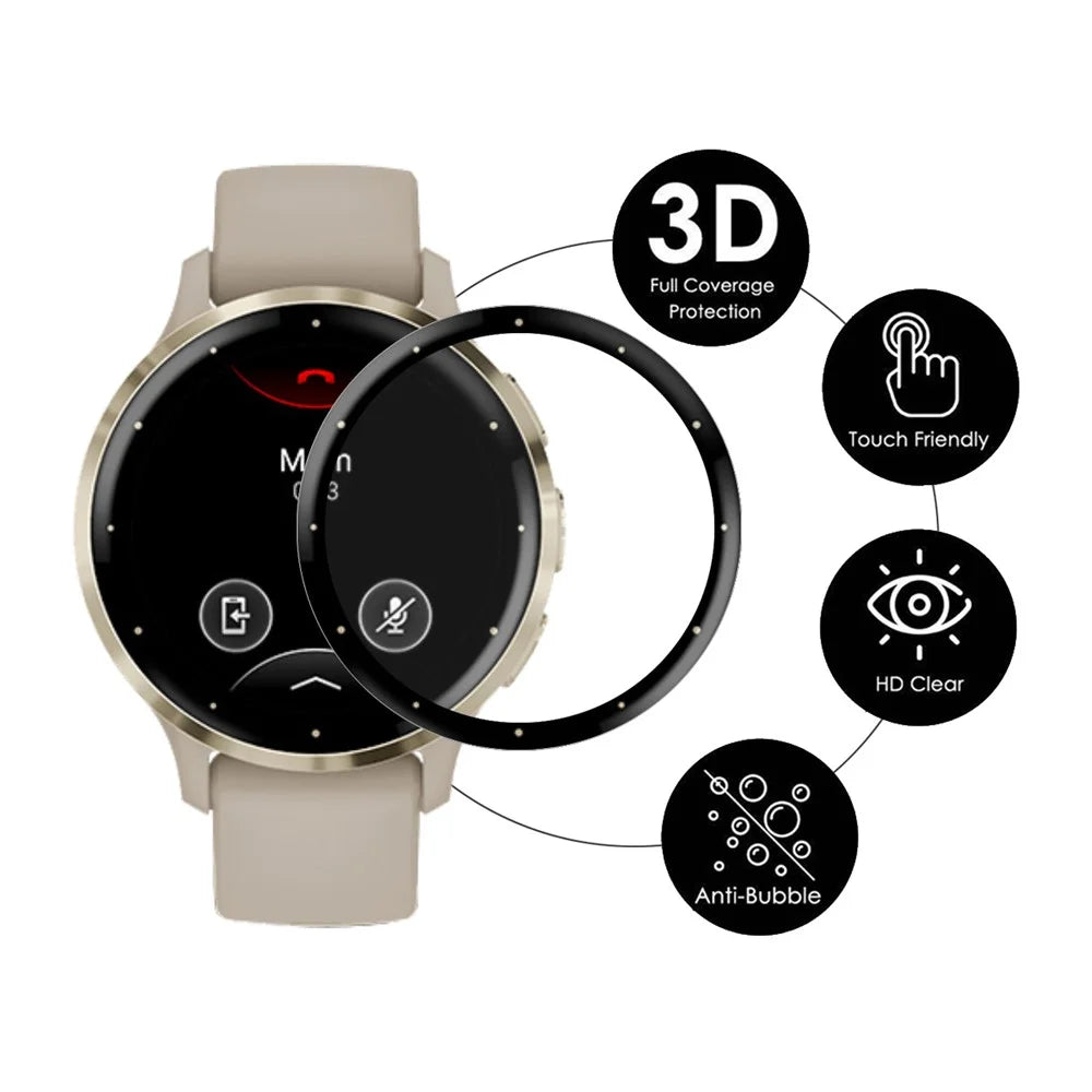 ENKAY HAT PRINCE 5Pcs For Garmin Venu 3S HD Clear Watch Film 3D Curved Soft PC Edge + PMMA Full Screen Protector - 2