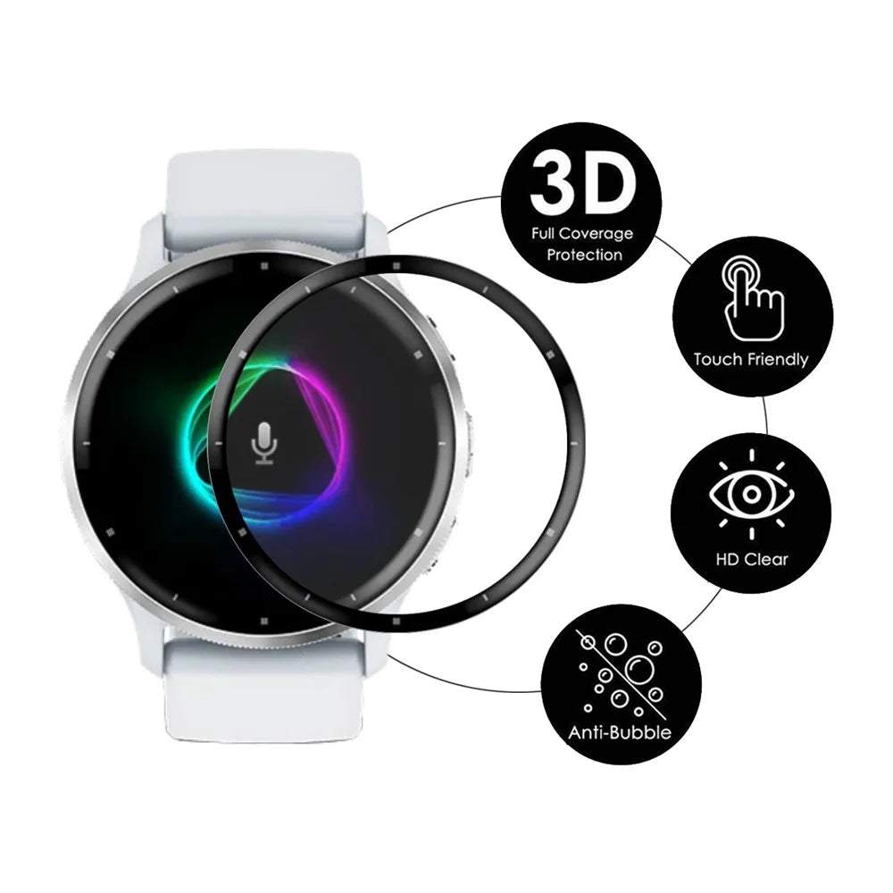 ENKAY HAT PRINCE 5Pcs For Garmin Venu 3 Watch PMMA Screen Protector 3D Curved Soft PC Edge Full Cover Film - 2