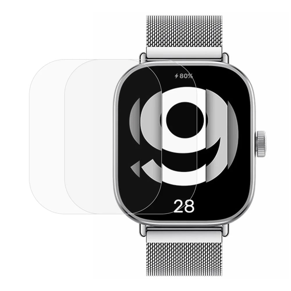 2Pcs For Xiaomi Redmi Watch 4 Screen Protector 2.5D Arc Edge Tempered Glass Screen Film - 1