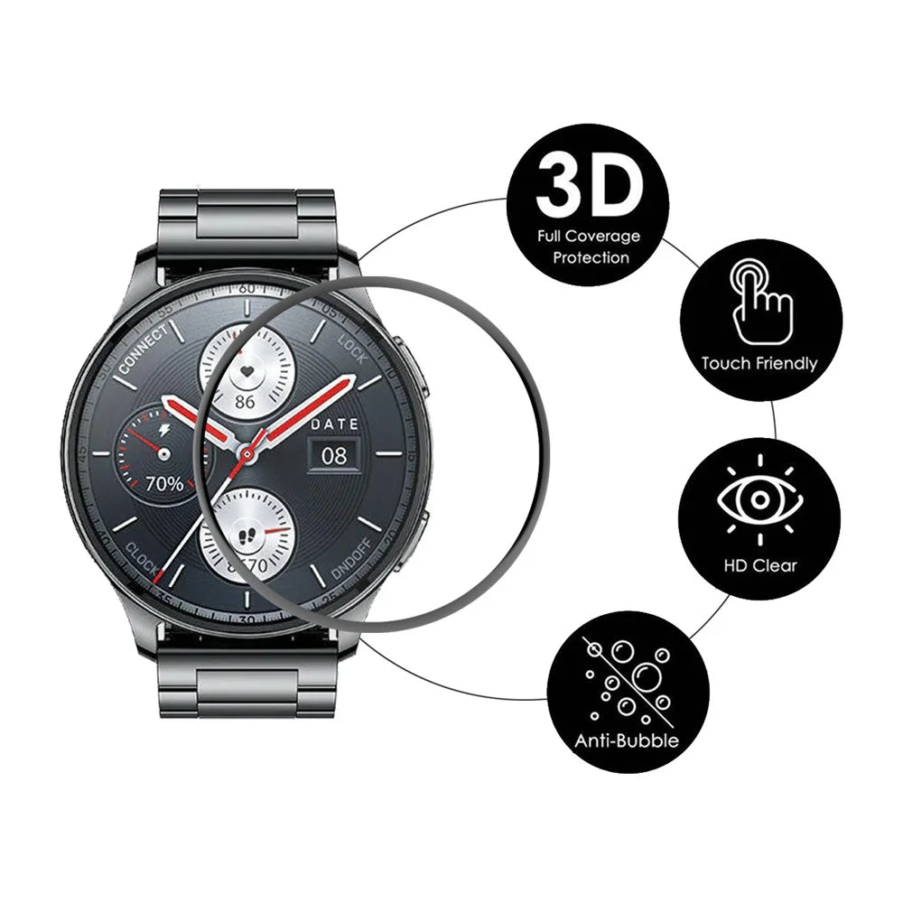 ENKAY HAT PRINCE 5Pcs For Huami Amazfit Pop 3R PMMA Screen Protector 3D Curved Soft PC Edge Guard Film - 2