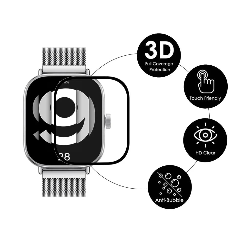ENKAY HAT PRINCE For Xiaomi Redmi Watch 4 Screen Protector 3D Curved Edge Soft HD Clear PMMA Film - 2