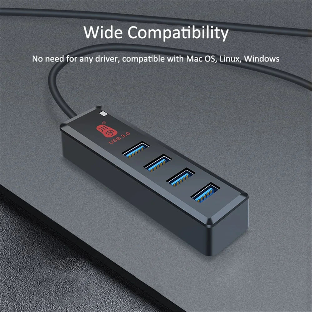 KAWAU H302S 60CM Cable USB Data Adapter Charging Dock Hub with 4xUSB 3.0 Ports - 7