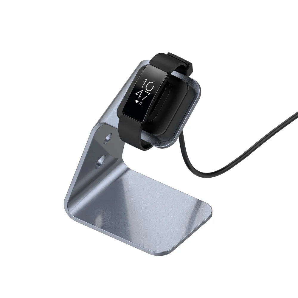 Aluminum Alloy USB Charging Dock Bracket Charging Cradle Stand for Fitbit Inspire/Inspire HR/Ace2 Smart Bracelet - Grey - 5
