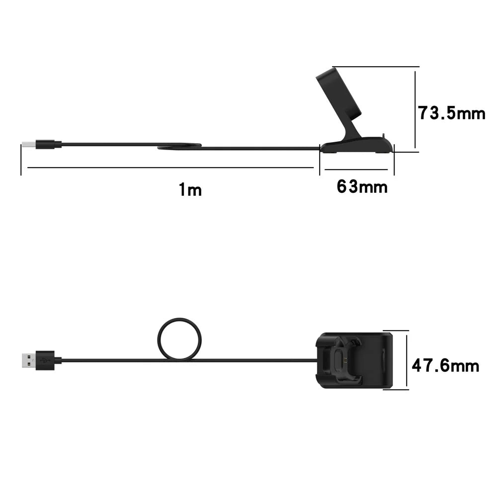 Plug and Play 1 Meter USB Charging Cable Vertical Smart Watch Charger Mount for Xiaomi Mi Watch Lite/Redmi Watch - 4