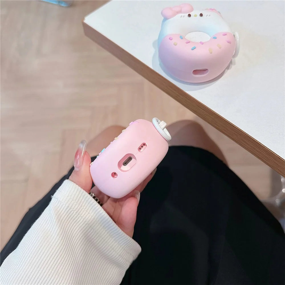 For AirPods Pro 2 / Pro Lovely Bowknot Donut Earphone Case PVC Protective Cover - 4