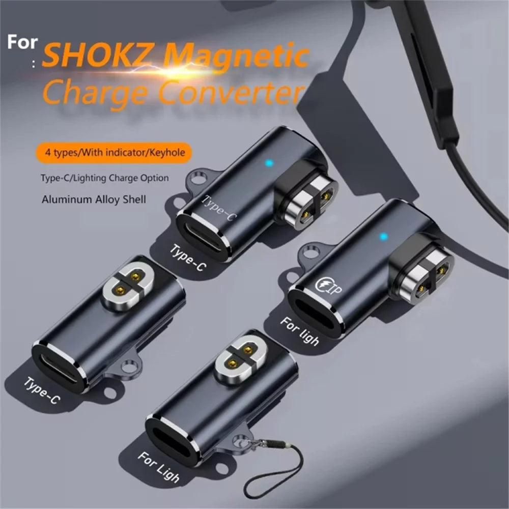 Magnetic Type-C Female Adapter Charge for Shokz Bone Conduction Earphone (Side Elbow) - 3