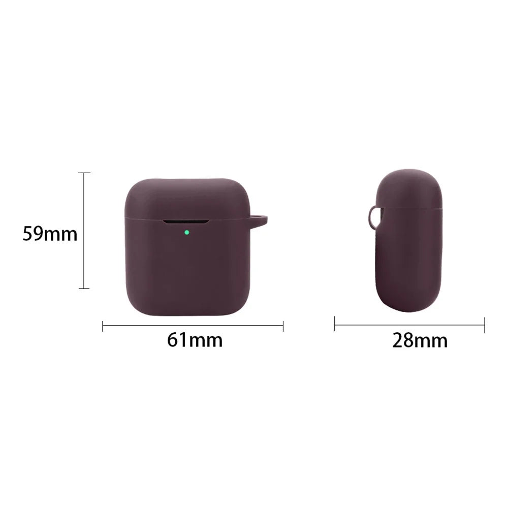 For Marshall Minor IV Headset Case Silicone Portable Scratch-Resistant Cover with Buckle - Dark Red - 3