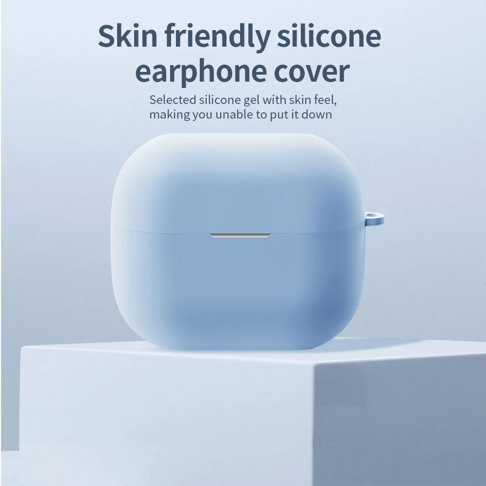 For Samsung Galaxy Buds3 / Buds3 Pro Silicone Case Bluetooth-compatible Earphone Cover with Carabiner - Blue - 2