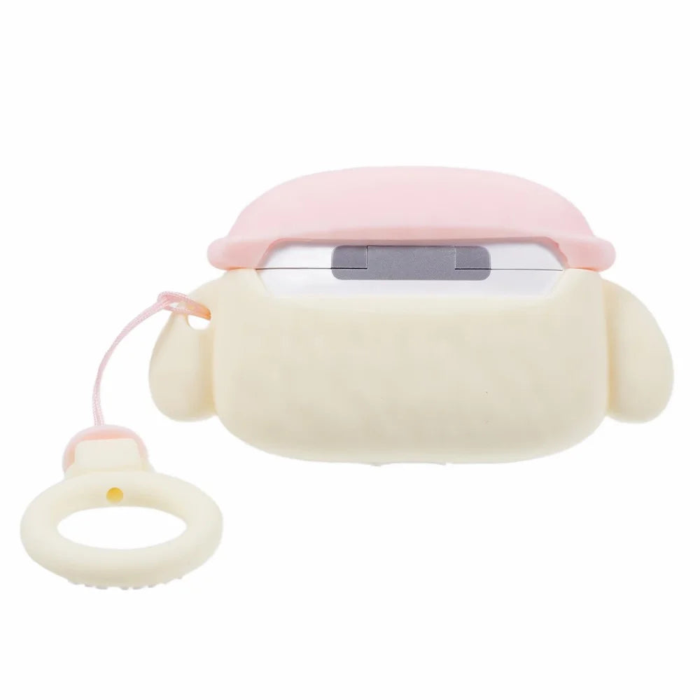 For Apple AirPods Pro Bluetooth-compatible Earphones Silicone Cover Teddy Protective Case - Beige - 2