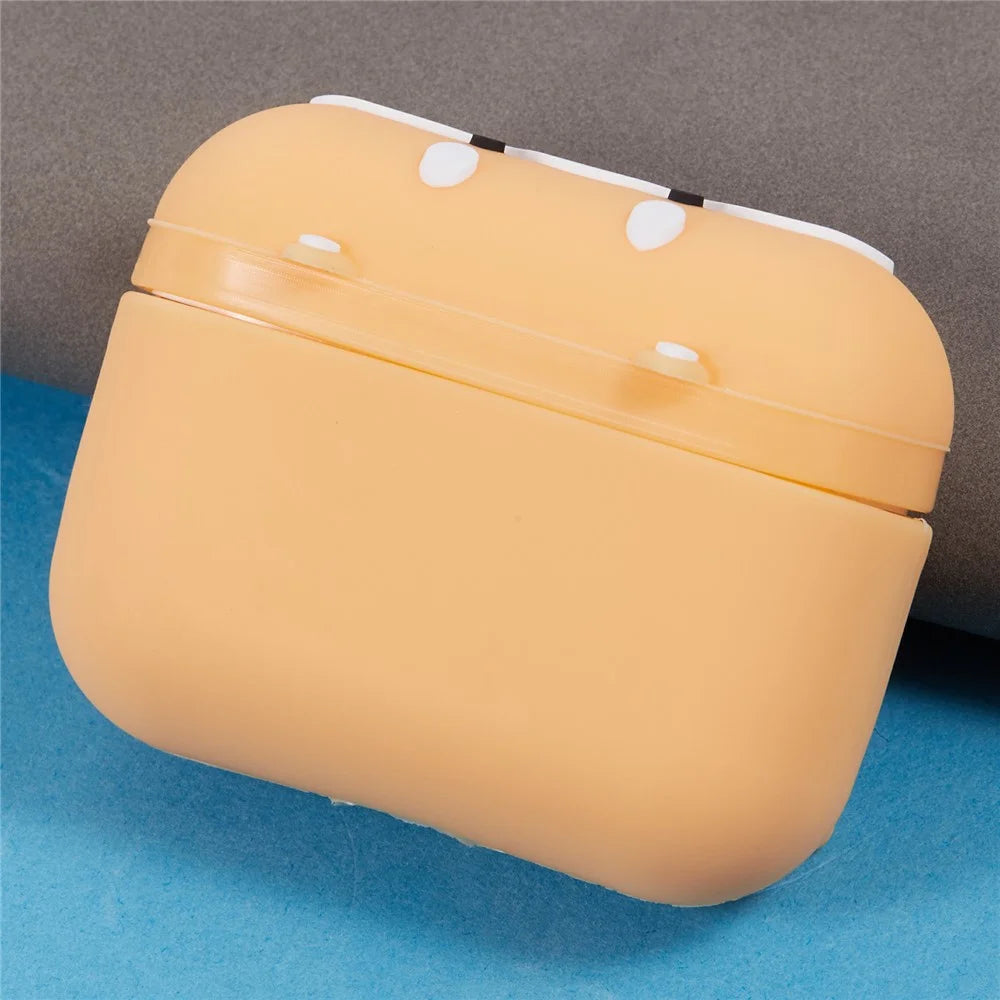 For Apple AirPods Pro Silicone Case Shiba Inu Design Bluetooth-compatible Earphone Cover with Carabiner - 7