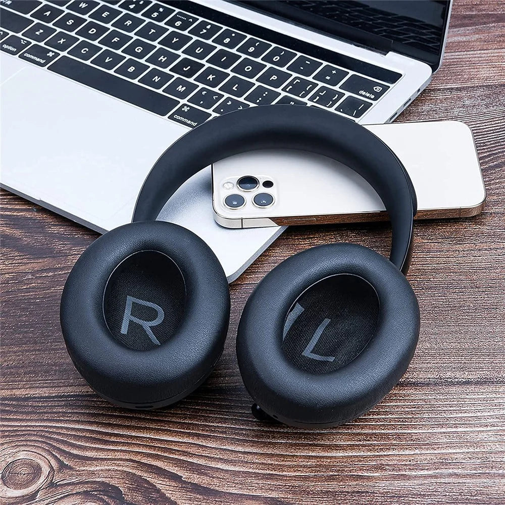 1 Pair For Bose 700 Headphone Earpads Protein Leather+Sponge Earmuffs - Black - 4