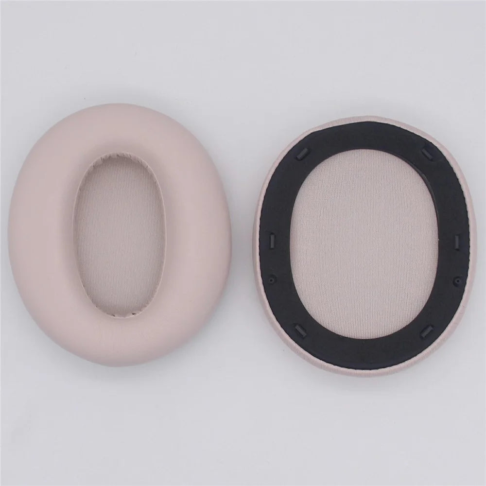 JZF-498 1 Pair for Edifier W820NB Headphone Earpads Sponge+Protein Leather Ear Cushions - Khaki - 2