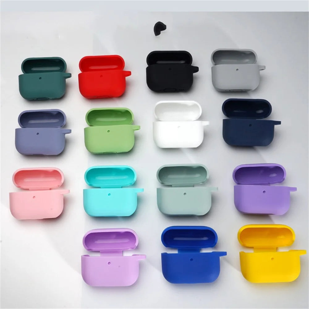 Bulk Purchasing For AirPods Pro 2 Silicone Case with Carabiner Bluetooth-compatible Earphone Protective Cover - Blackish Green - 7