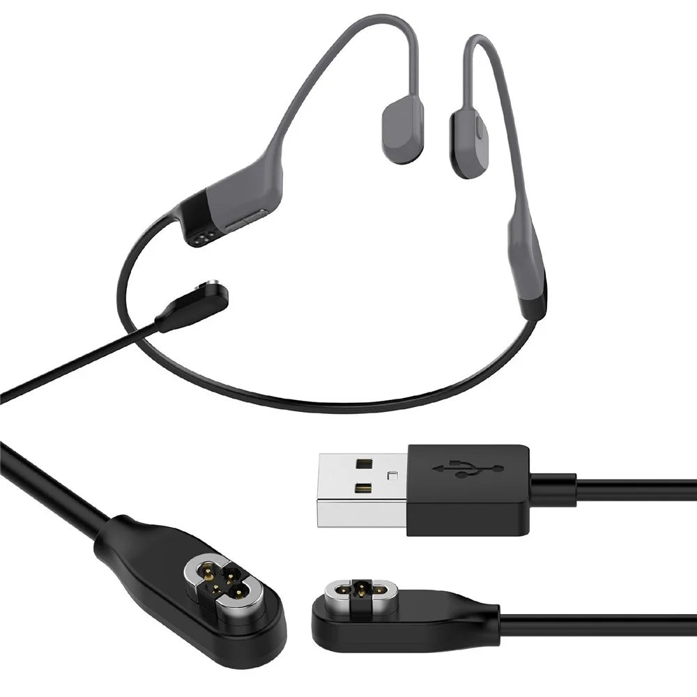 For Shokz Openswim Pro S710 Bone Conduction Earphone Magnetic Charger 1m USB-A Plug Charging Cable - 1