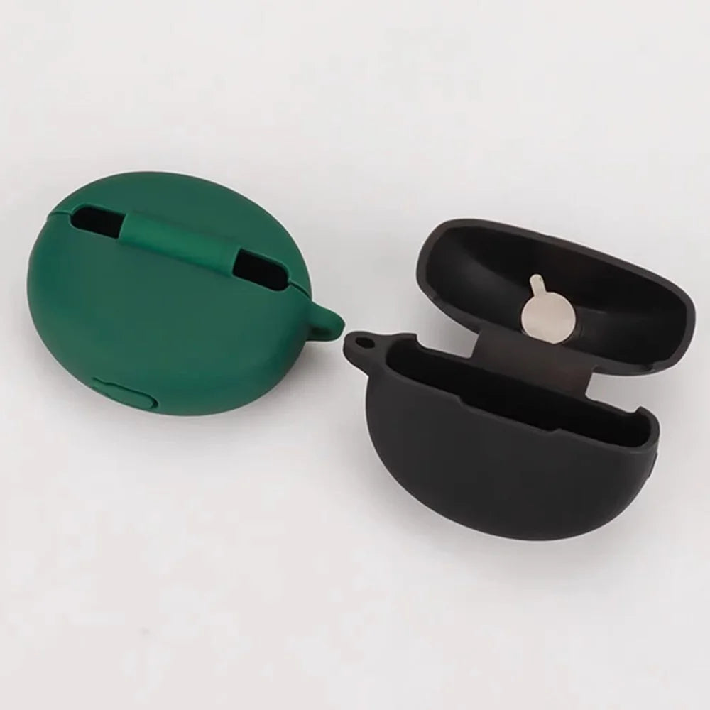 For OnePlus Buds Pro 3 Bluetooth-compatible Earphones Case Soft Silicone Cover with Anti-Lost Buckle - Matcha Green - 6