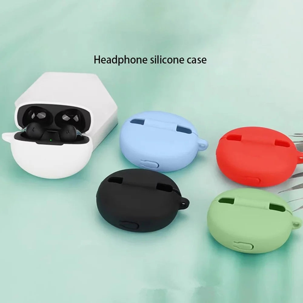For OnePlus Buds Pro 3 Bluetooth-compatible Earphones Case Soft Silicone Cover with Anti-Lost Buckle - Matcha Green - 7