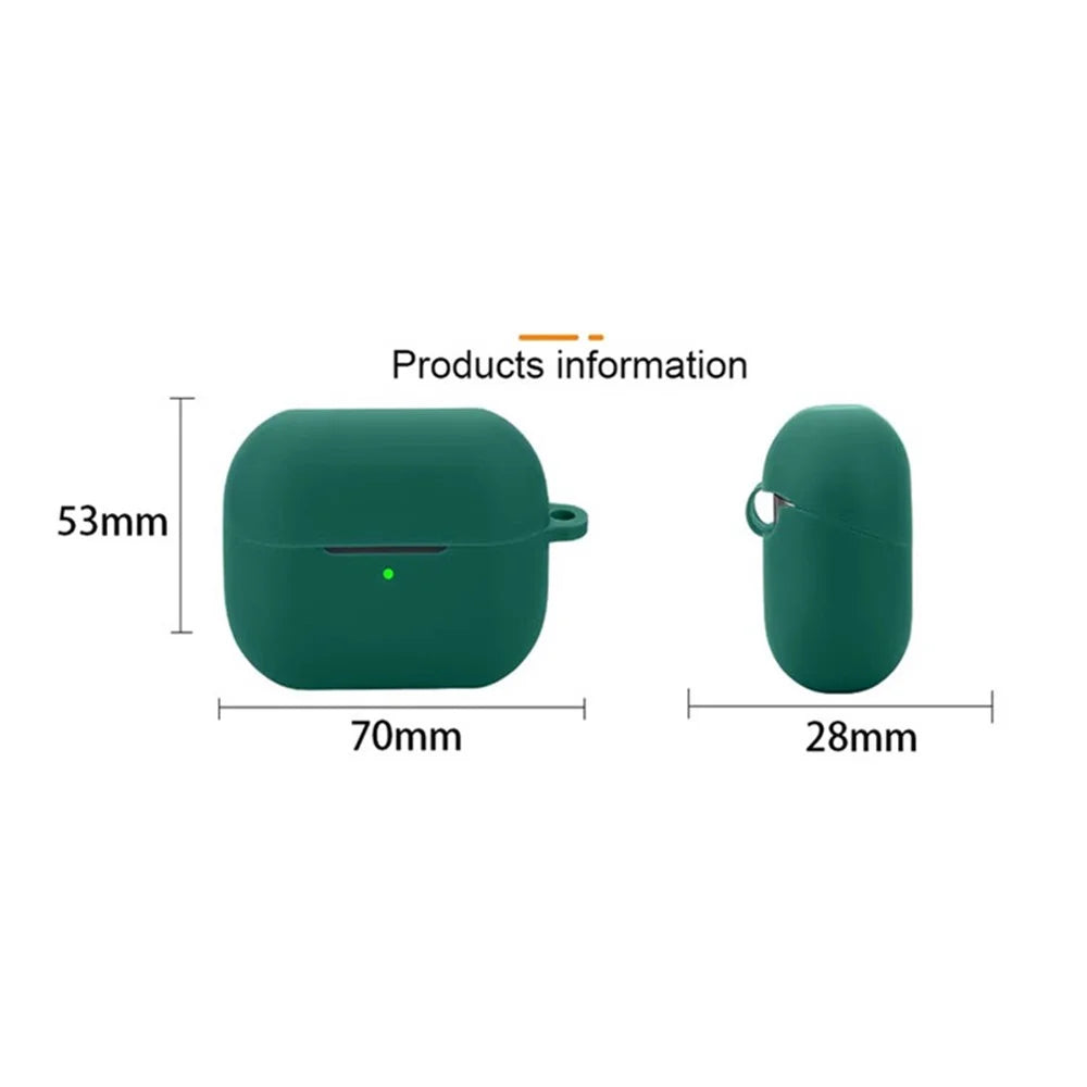 For Samsung Galaxy Buds3 Pro Bluetooth-compatible Earphones Case Soft Silicone Cover with Anti-Lost Buckle - Blackish Green - 7