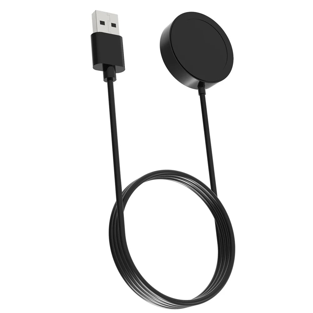 1m USB Cable Charger Smart Watch Charging Dock Cradle for Haylou RS3 LS04 - Black - 7