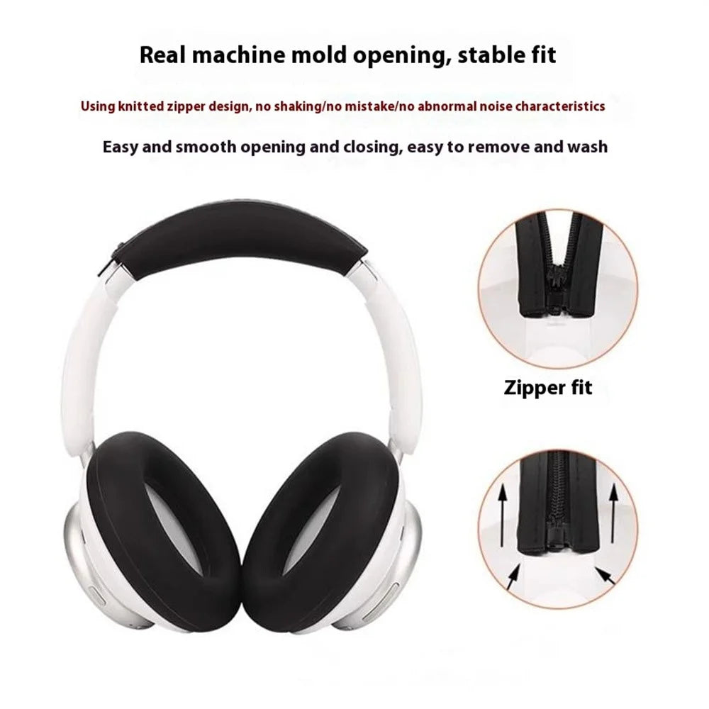For iKF Solo Headphones Silicone Headband Cover Head Beam Protective Cushion Sleeve - Black - 3