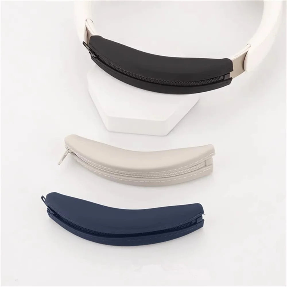 For iKF Solo Headphones Silicone Headband Cover Head Beam Protective Cushion Sleeve - Black - 4