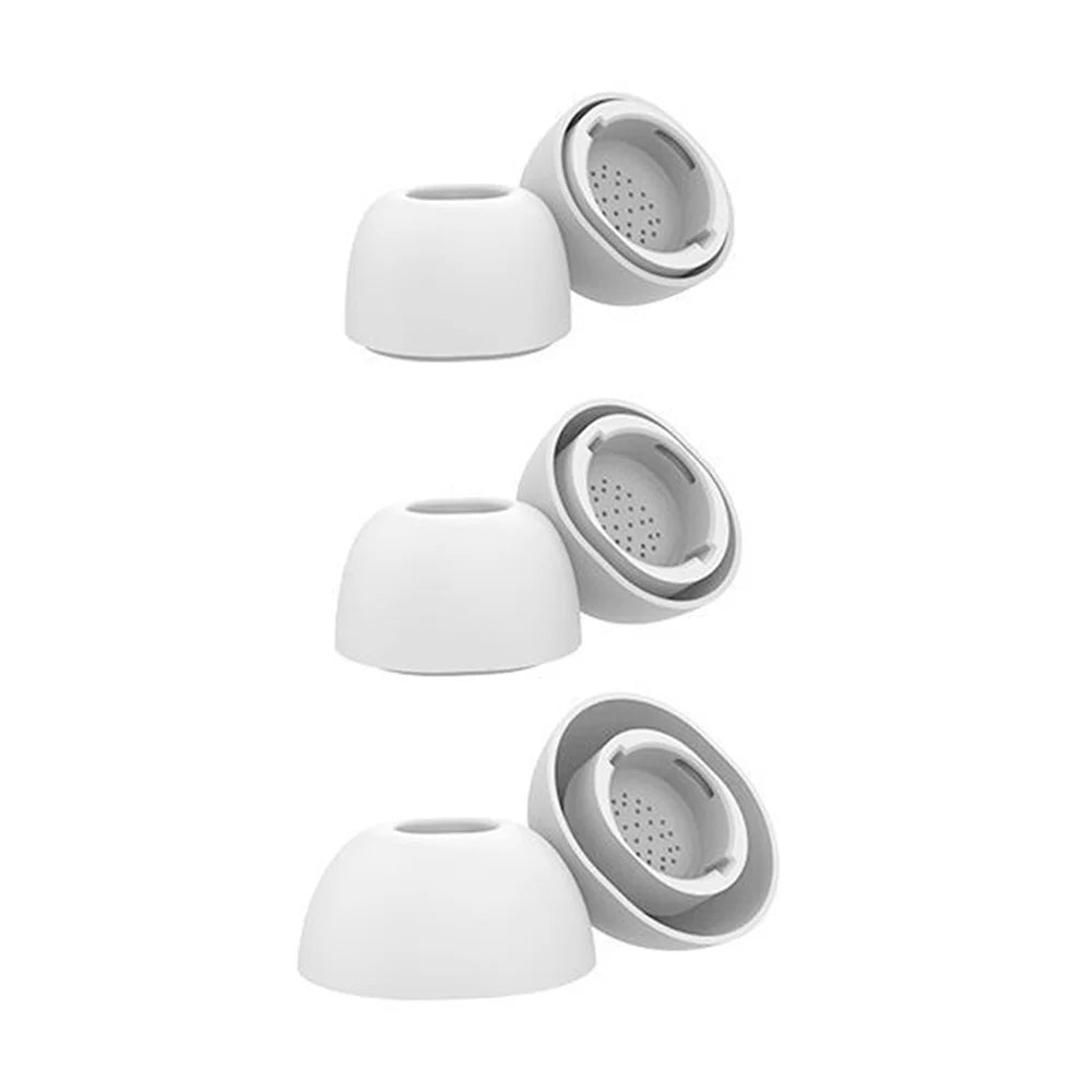 AHASTYLE WG173 For Samsung Galaxy Buds3 Pro Replacement Eartips 3 Pairs L  /  M  /  S Silicone Bluetooth-compatible Earbuds Tips - White - 1