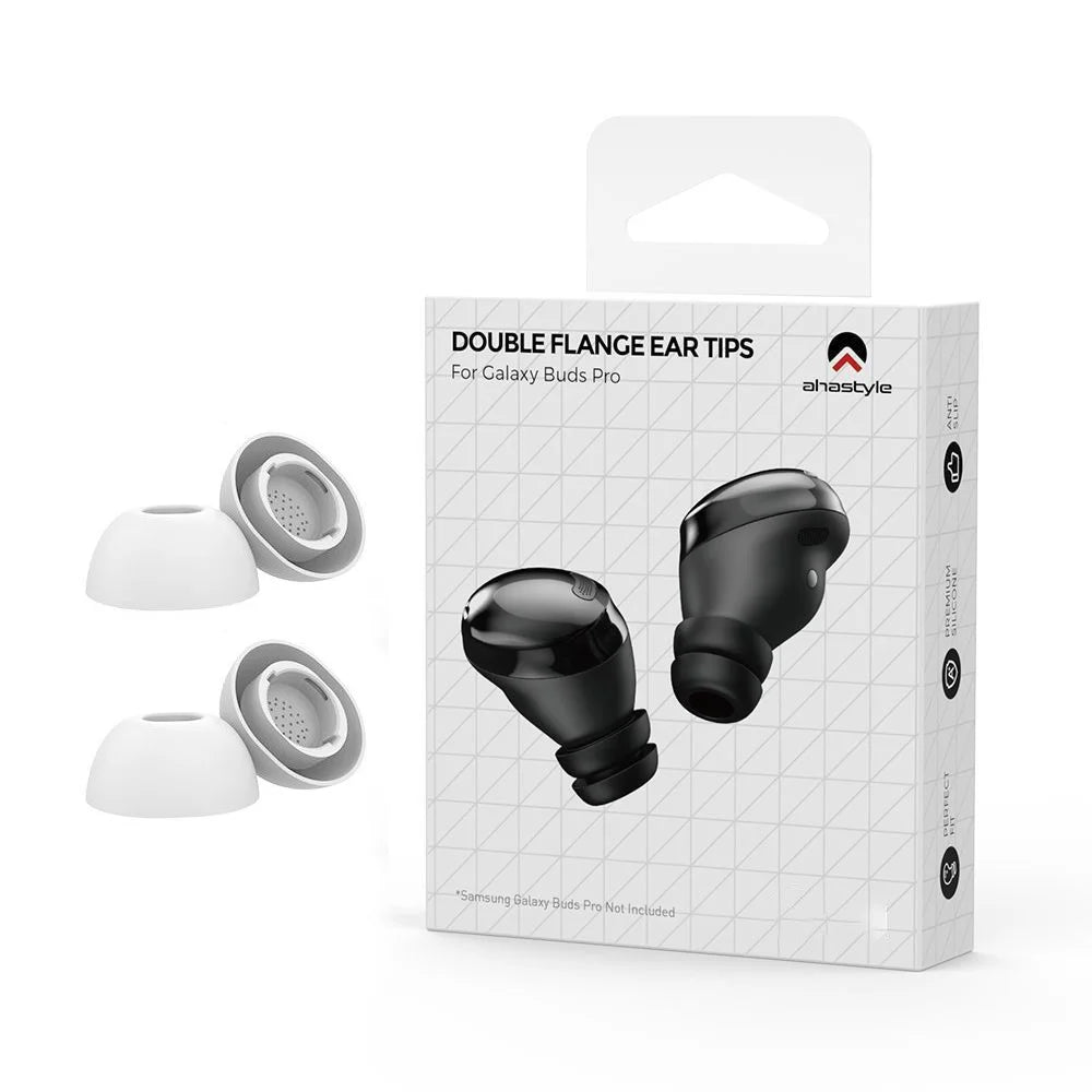 AHASTYLE WG173 1Pair L Silicone Eartips for Samsung Galaxy Buds3 Pro Bluetooth-compatible Earbuds Replacement Tips - White - 7