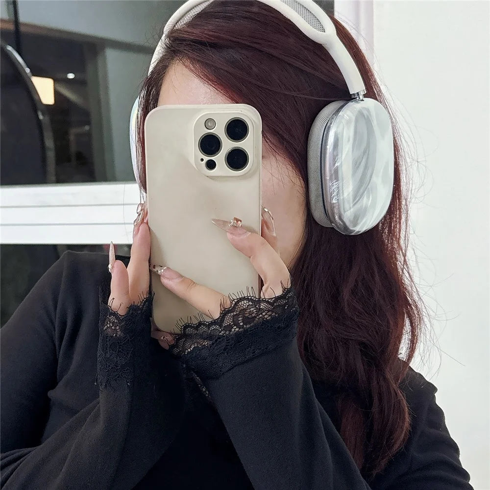 1 Pair For AirPods Max with USB-C / Airpods Max Headphone Earpad Case Electroplated TPU Cover - 3