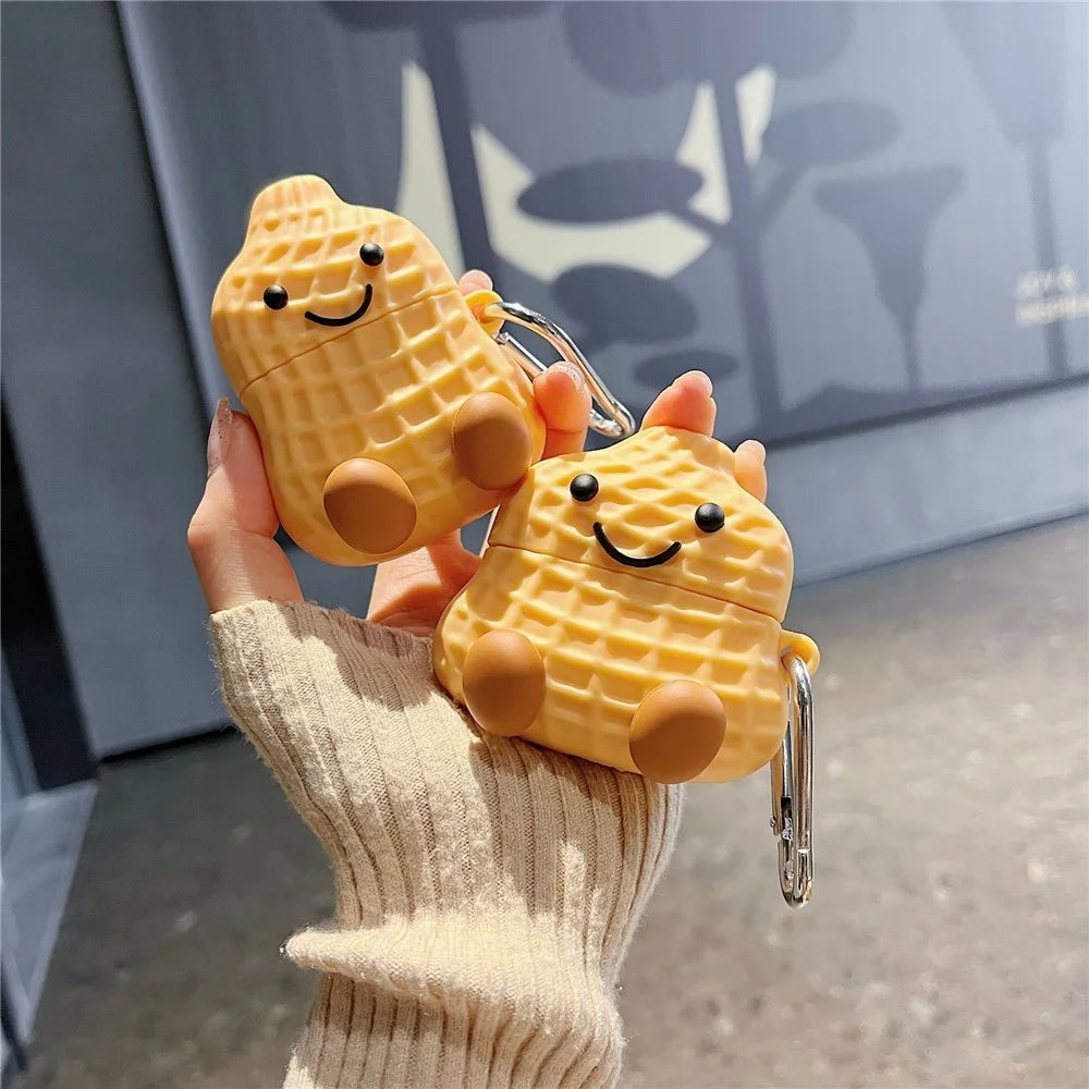 For AirPods Pro 2 / AirPods Pro Silicone Case Peanut Shaped Earphone Protective Cover with Buckle - 3