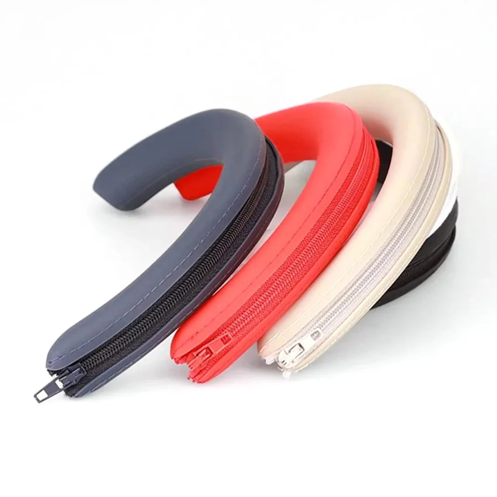 For Sony WH-1000XM5 Headphones Protection Set Headband Cover + Outer Earcup Cover + Earmuff Silicone Case - White - 6