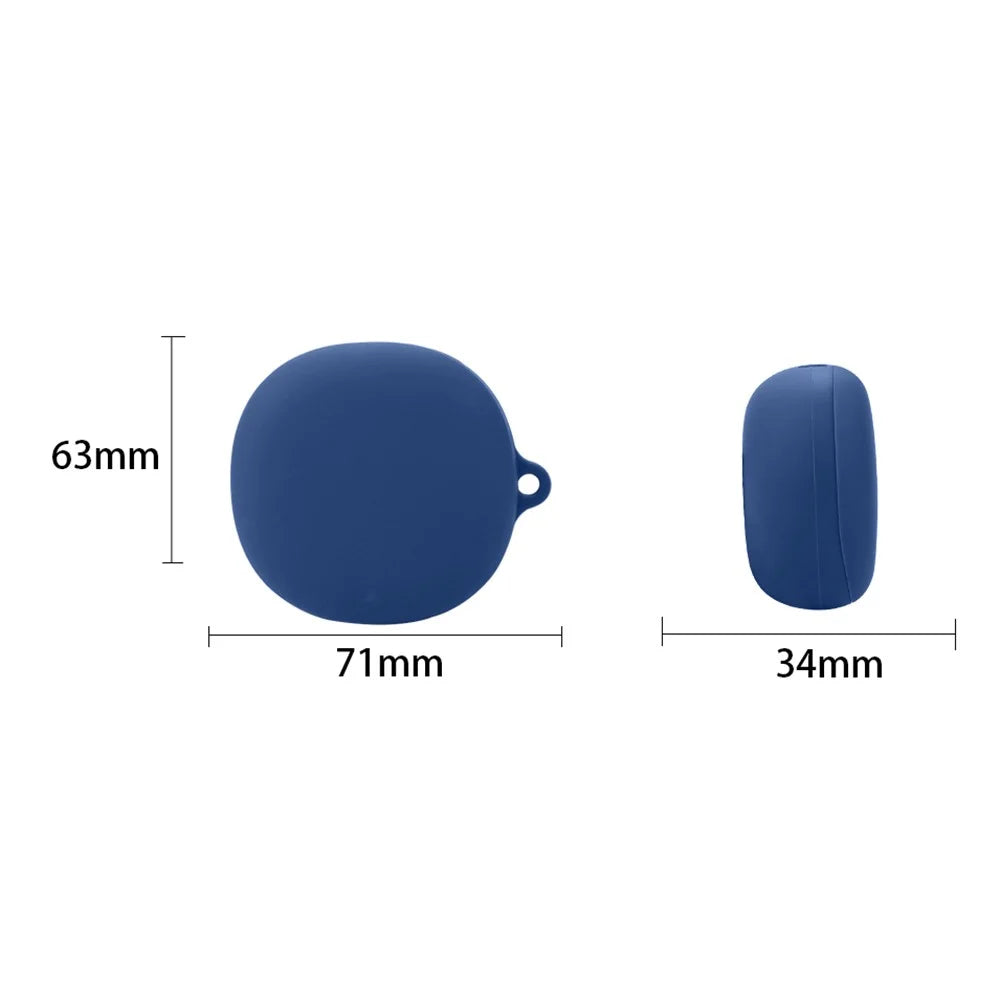 For iFLYBUDS Pro 3 Protective Case Bluetooth-Compatible Earbuds Silicone Cover with Hook - Dark Blue - 3