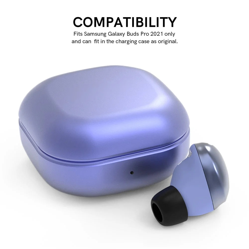 AHASTYLE WG36 3 Pairs Eartips For Samsung Galaxy Buds2 Pro Silicone Ear Caps Cushion Replacement, Size: S + M + L - Black - 3