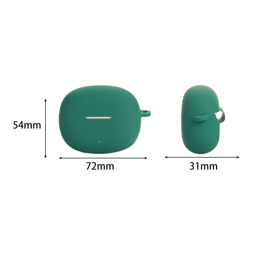 For Edifier X5 Evo Protective Case Bluetooth-Compatible Earbuds Silicone Cover with Hook - Blackish Green - 6