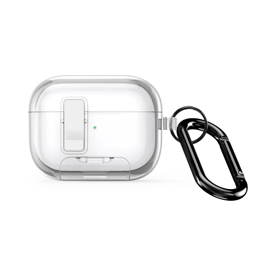 DUX DUCIS For AirPods Pro 2 Earphone Case  PECR Series PC+TPU Cover with Phone Holder and Hook - Transparent - 2