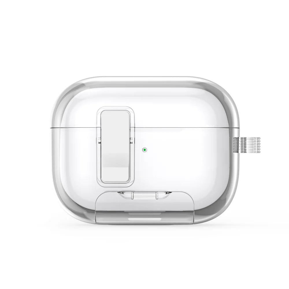 DUX DUCIS For AirPods Pro 2 Earphone Case  PECR Series PC+TPU Cover with Phone Holder and Hook - Transparent - 3