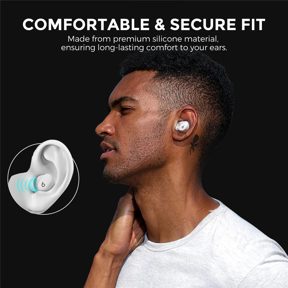 AHASTYLE WG150 3 Pairs Silicone Ear Tips For Beats Studio Buds / Studio Buds + / Fit Pro , Replacement Earphone Caps, Size: S + M + L - White - 4
