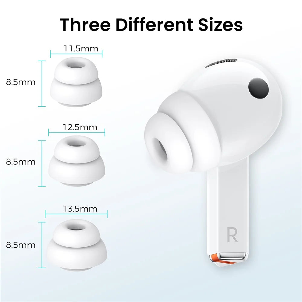 AHASTYLE DD09 3 Pairs For Samsung Galaxy Buds3 Pro Silicone Ear Tips Replacement Earphone Caps, Size: S + M + L - White - 7