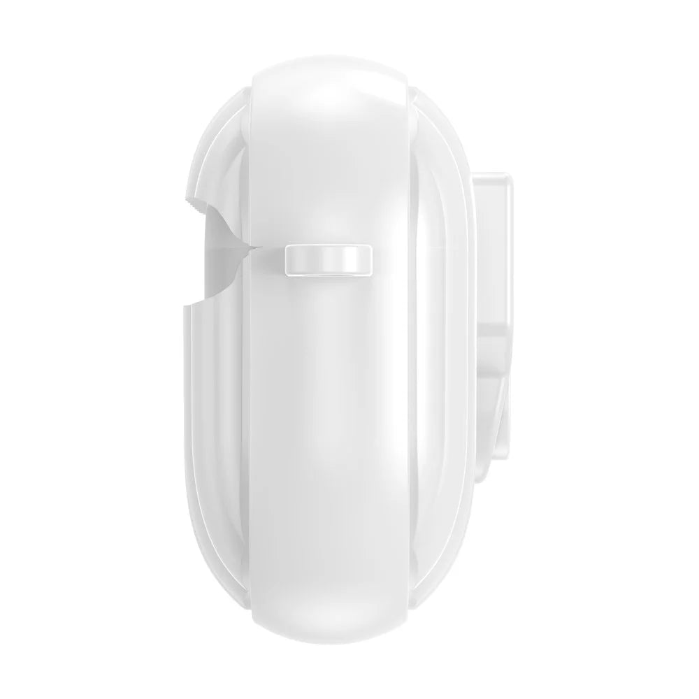 For AirPods Pro 3 Shell Texture Lock Buckle Protective Case PC + TPU Earphone Cover - White - 6