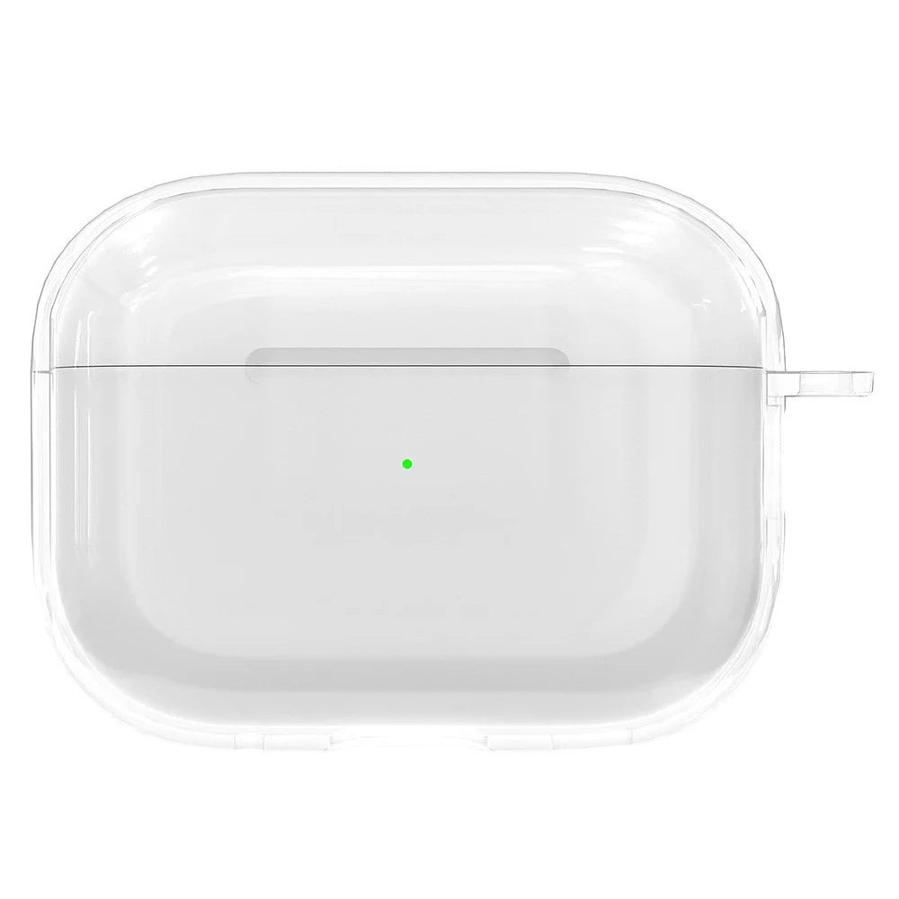 For AirPods Pro 3 Case Clear TPU Shockproof Earphone Protective Cover with Carabiner - 2